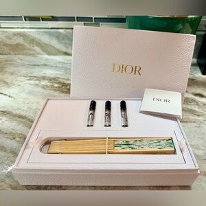 Dior Limited Edition Lucky Christian Dior Green Summer Fan Set GWP NEW IN BOX